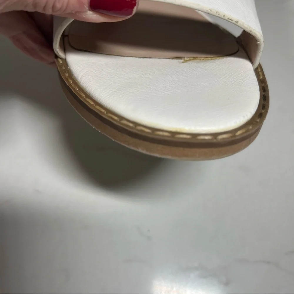 Topshop White Heartbreaker Two Part Heel Sandals 9